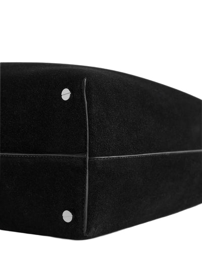 Bevel Suede Bag in Black