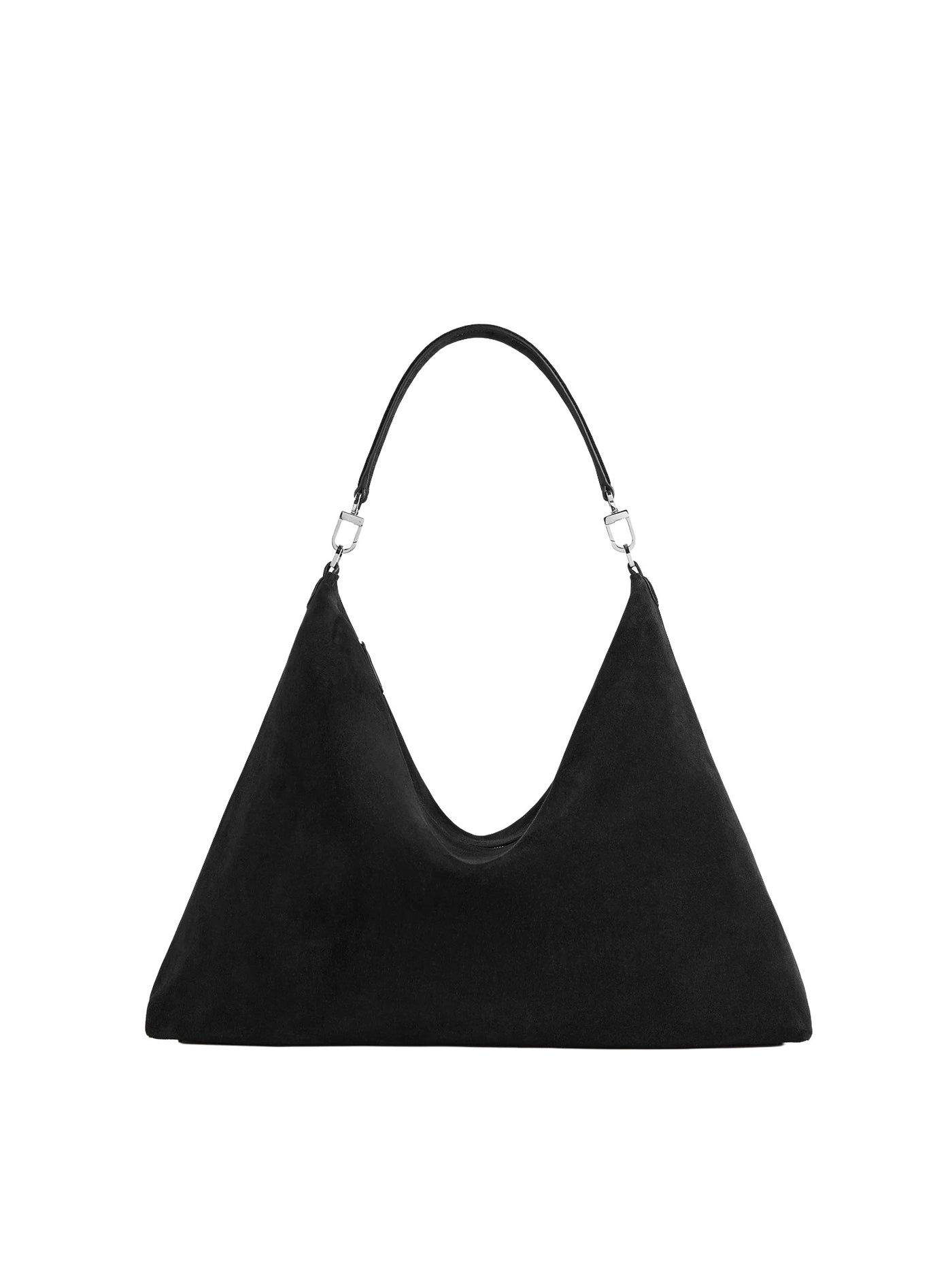 Bevel Suede Bag in Black