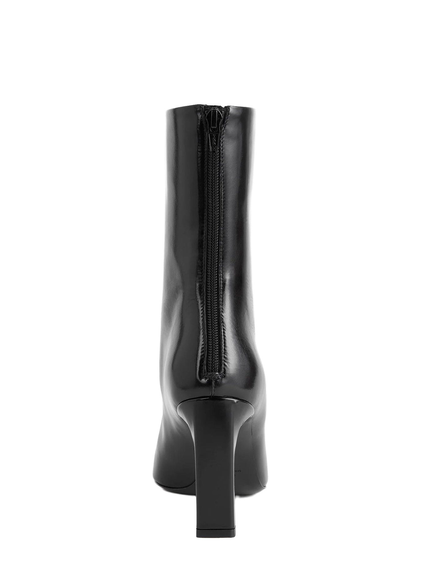 Bar Glossy Leather Boots Black