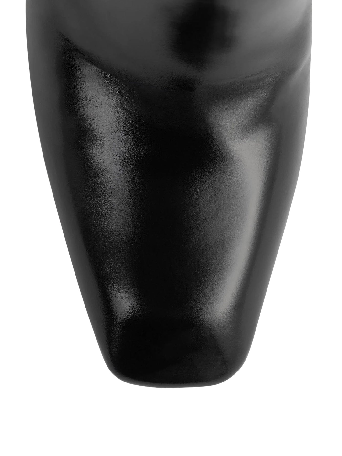 Bar Glossy Leather Boots Black