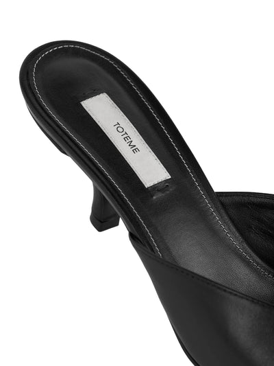 Sharp Nappa Mules Black