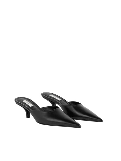 Sharp Nappa Mules Black