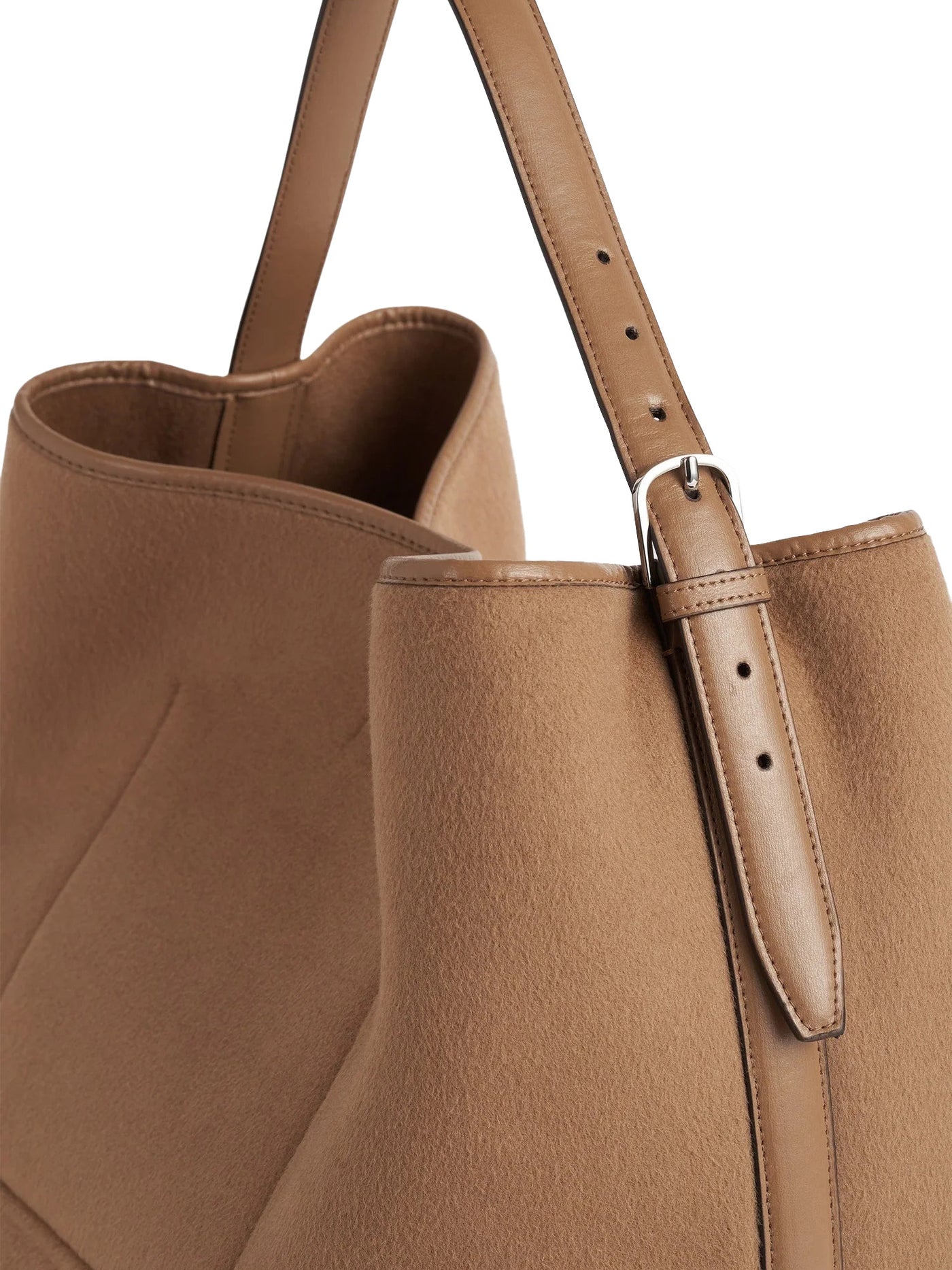 Belted Doublé Tote Camel