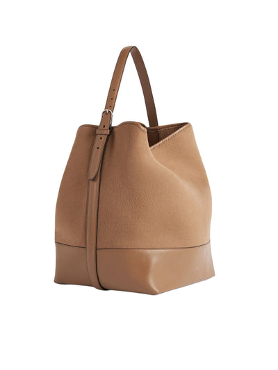 Belted Doublé Tote Camel