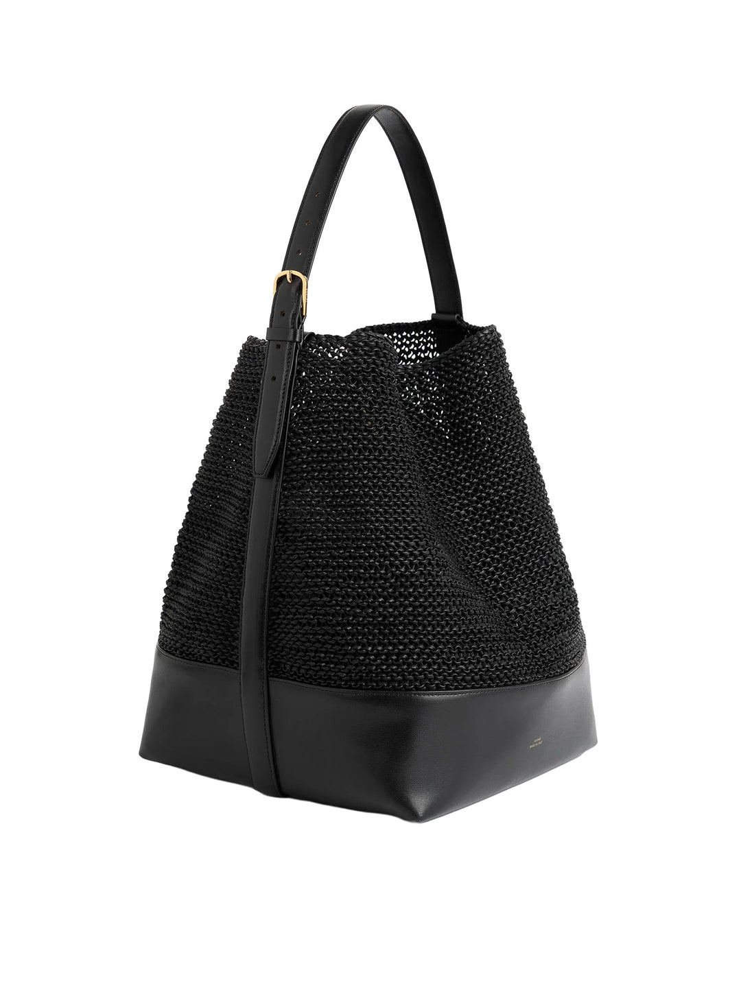 Belted Woven-Leather Tote Black | Toteme – pamela robbins