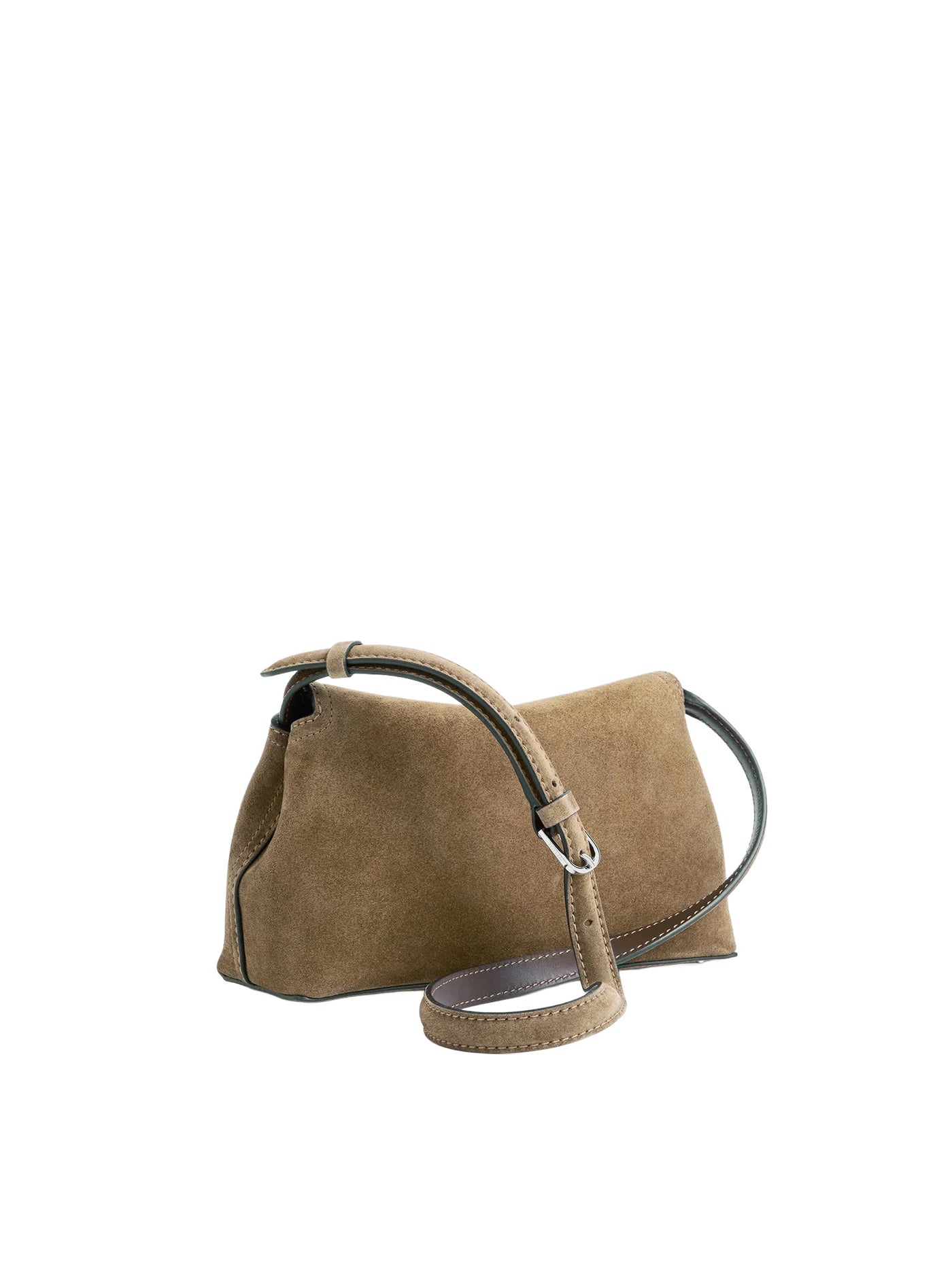 T-Lock Suede Clutch Tobacco