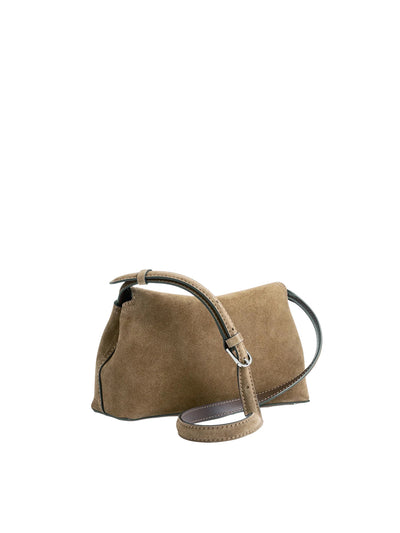 T-Lock Suede Clutch Tobacco