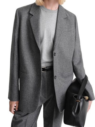 Tailored Suit Jacket Grey Mélange