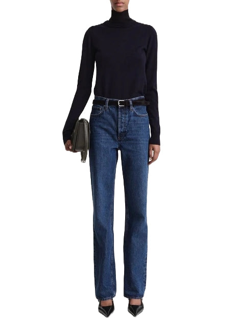 Two-Tone Turtleneck Knit