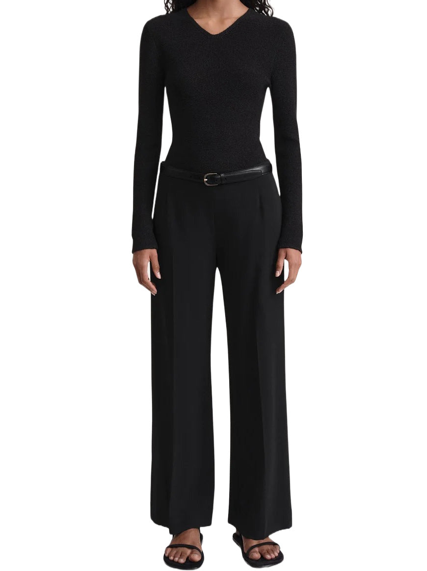 Clean Wide Trousers in Black