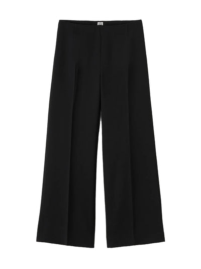 Clean Wide Trousers in Black