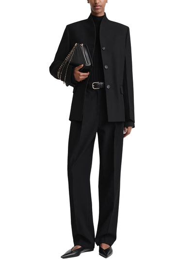 Overlay Suit Jacket Black