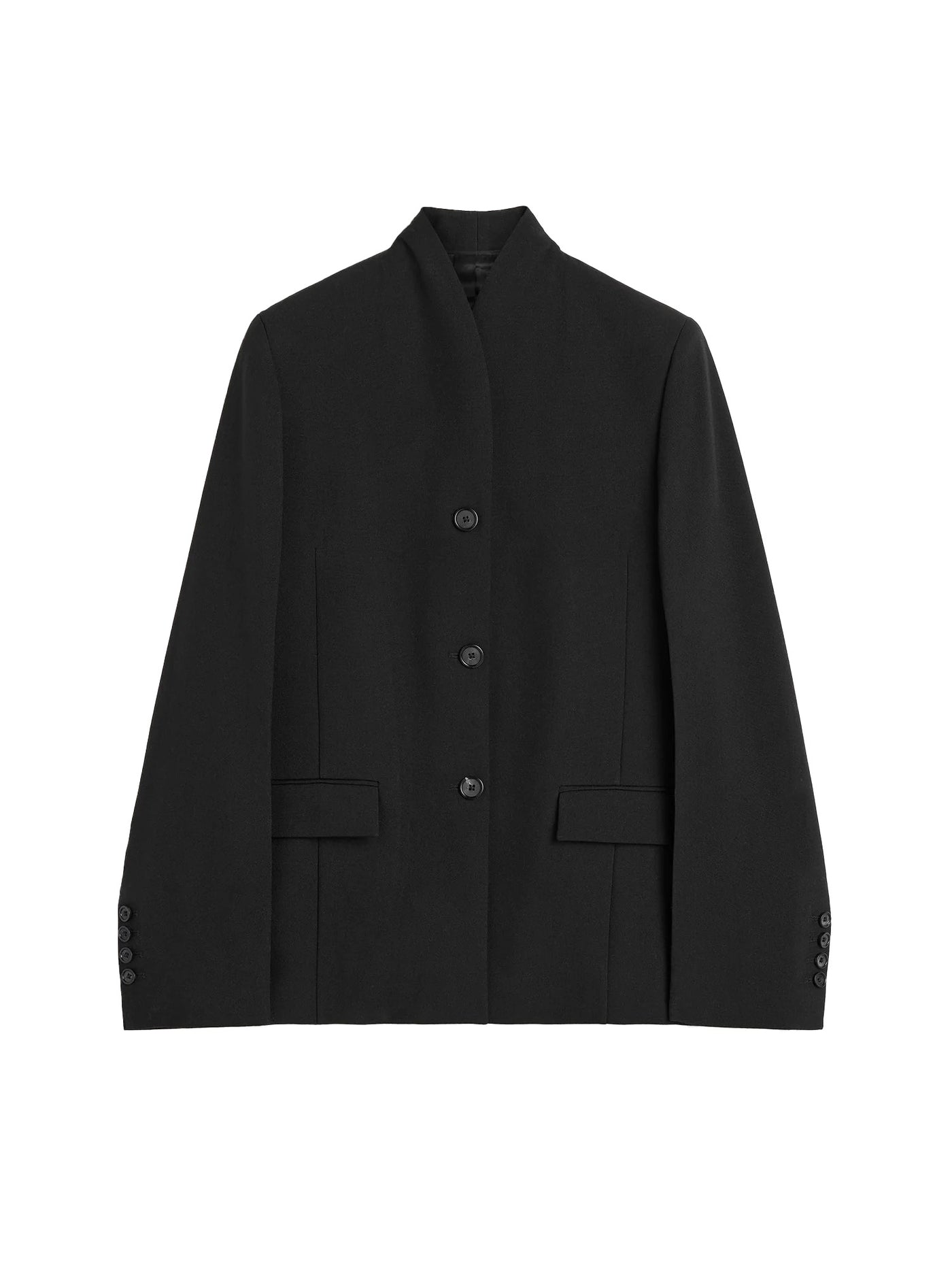 Overlay Suit Jacket Black