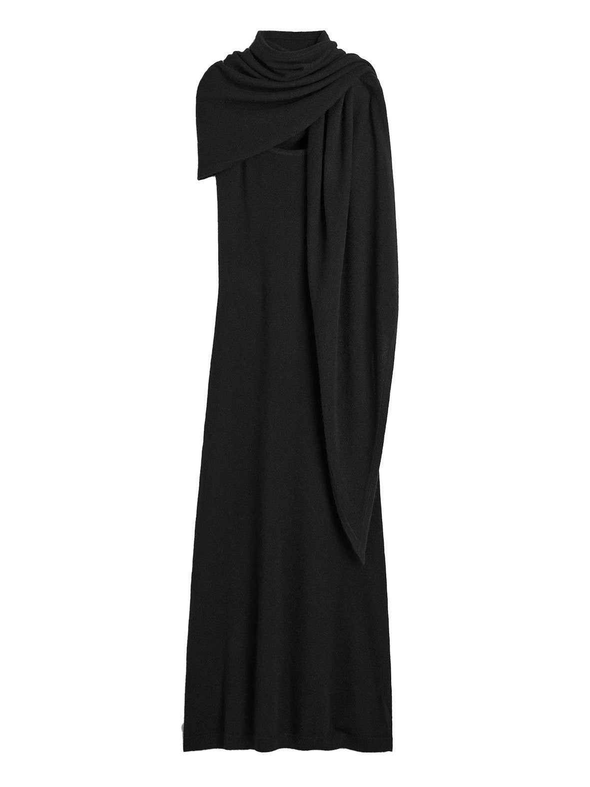 Cashmere Shawl Dress Black