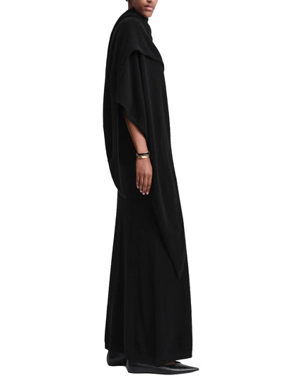 Cashmere Shawl Dress Black