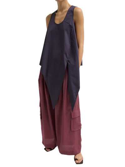 Eco Poplin Tie Front Top