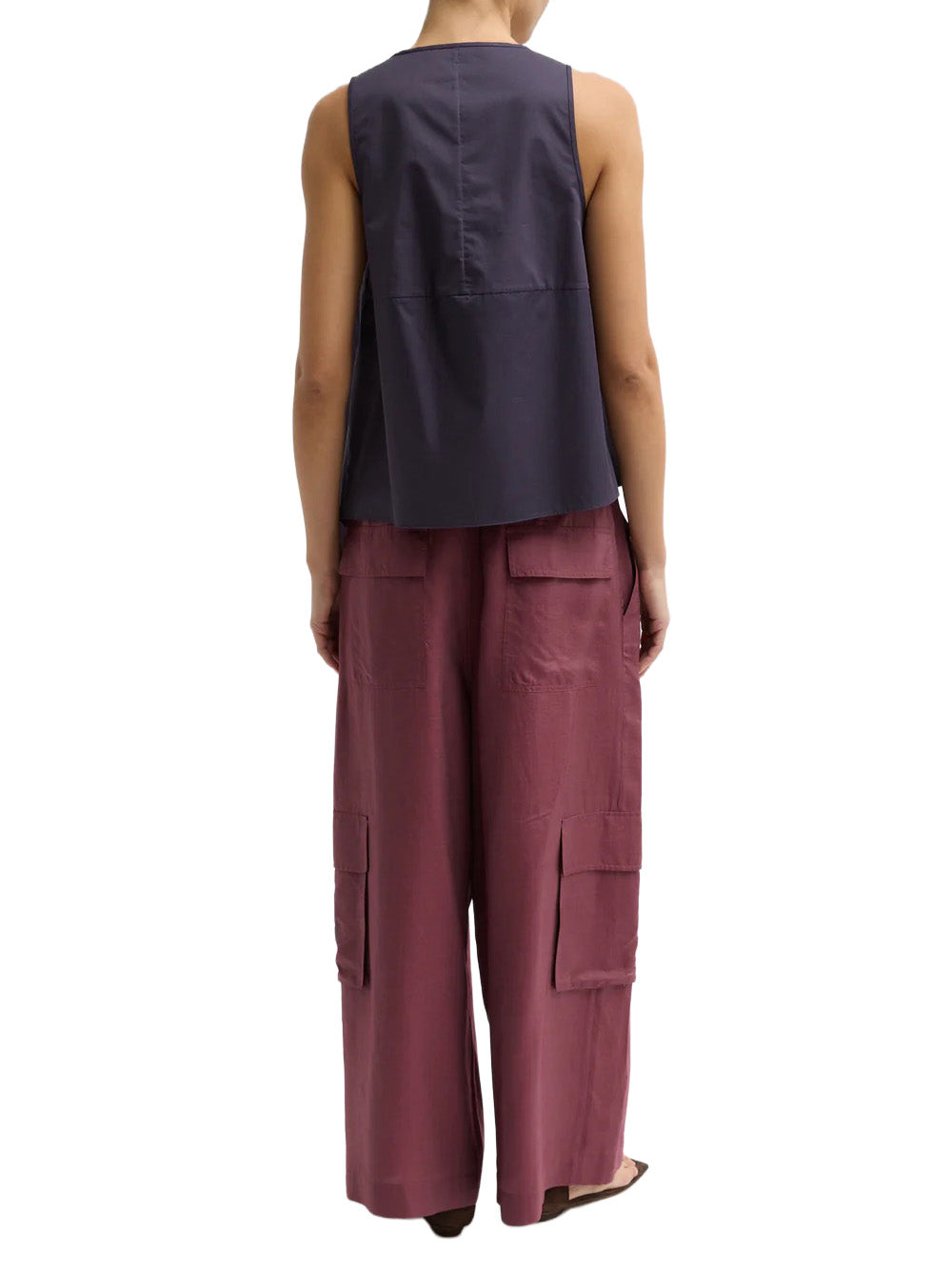 Eco Poplin Tie Front Top