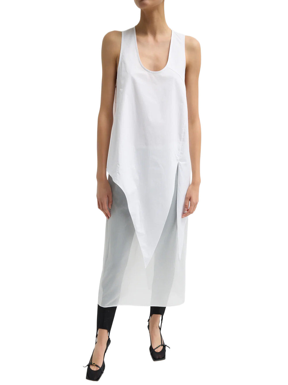 Eco Poplin Tie Front Top