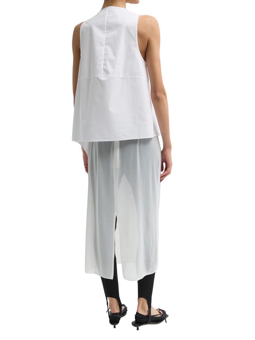 Eco Poplin Tie Front Top