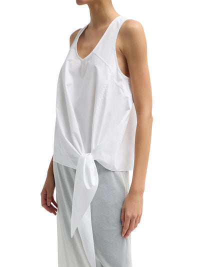 Eco Poplin Tie Front Top