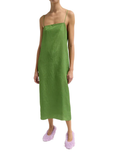 Summer Acetate Crinkle Slip Dress