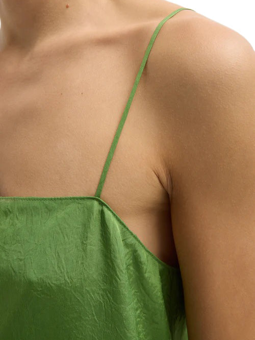 Summer Acetate Crinkle Slip Dress