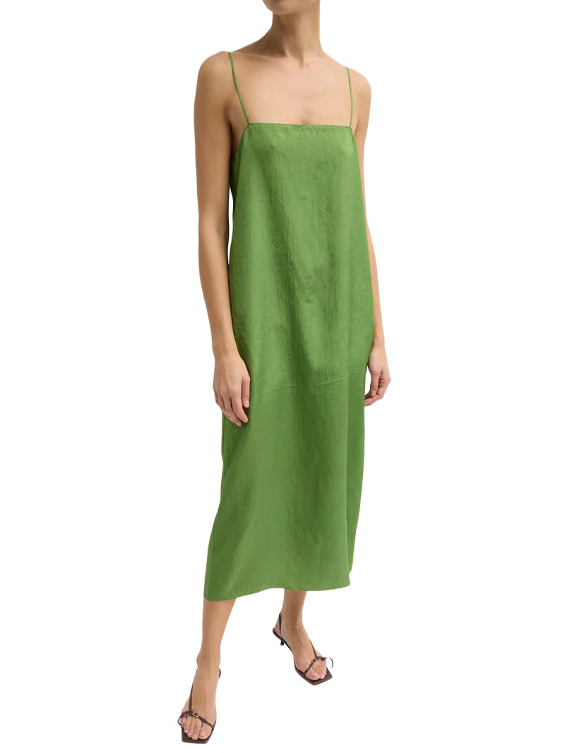 Summer Acetate Crinkle Slip Dress