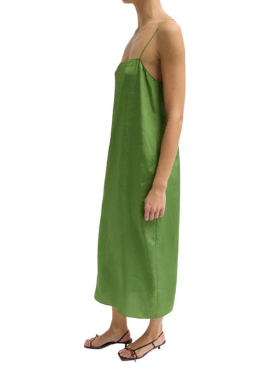 Summer Acetate Crinkle Slip Dress
