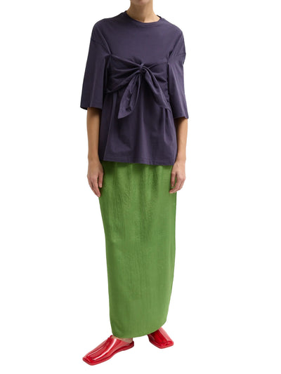 Summer Acetate Crinkle Maxi Slip Skirt