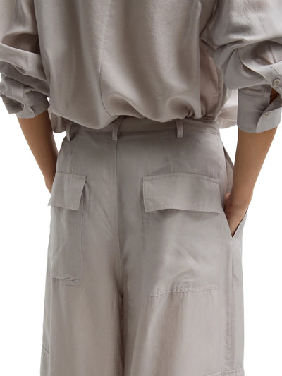 Silk Voile Easy Tuxedo Shirt