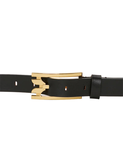 Pin-Buckle Belt In Black Smooth Leather