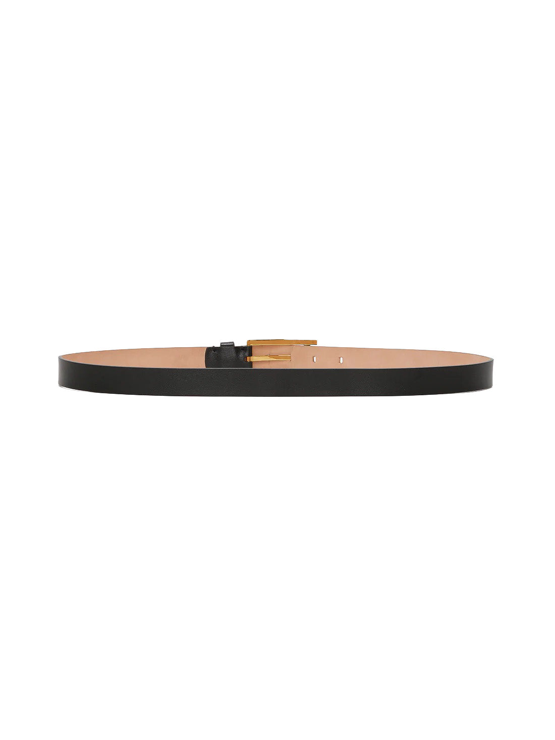 Pin-Buckle Belt In Black Smooth Leather