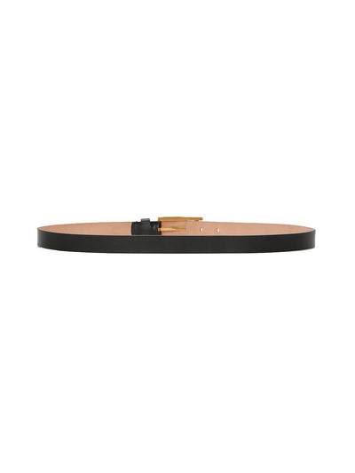 Pin-Buckle Belt In Black Smooth Leather