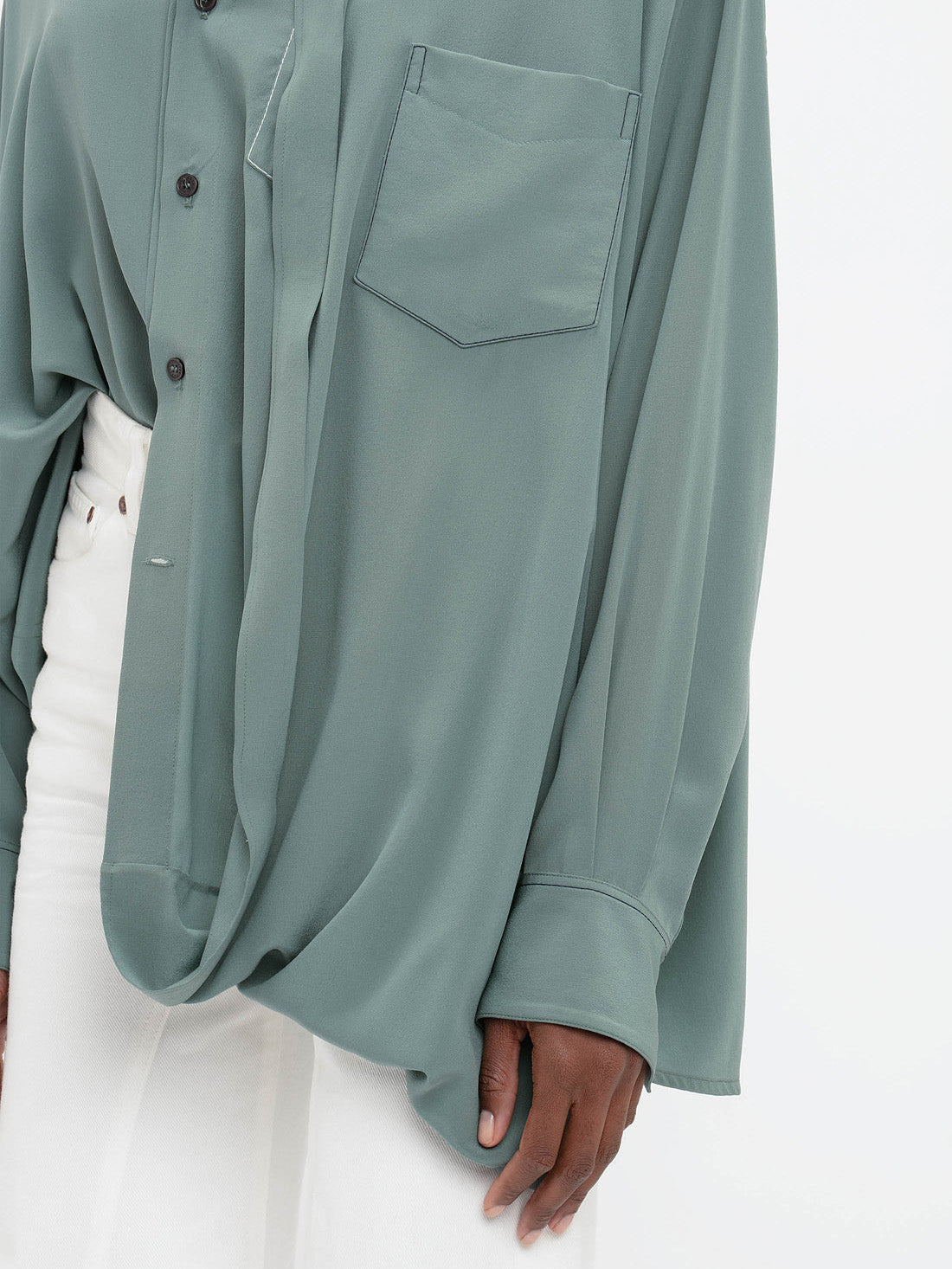 Double Layer Blouse In Stone