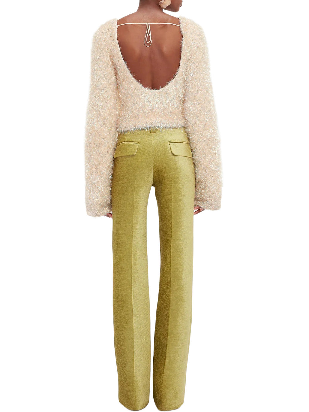 Tailored Straight Leg Trouser In Moss Green