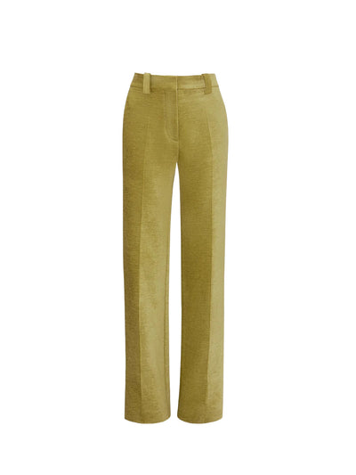 Tailored Straight Leg Trouser In Moss Green