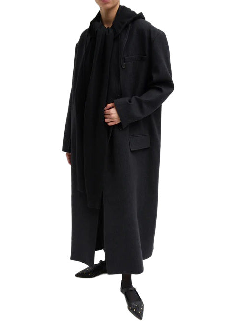 Light Weight Airy Extrafine Wool Hooded Scarf