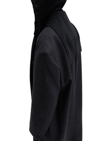 Light Weight Airy Extrafine Wool Hooded Scarf