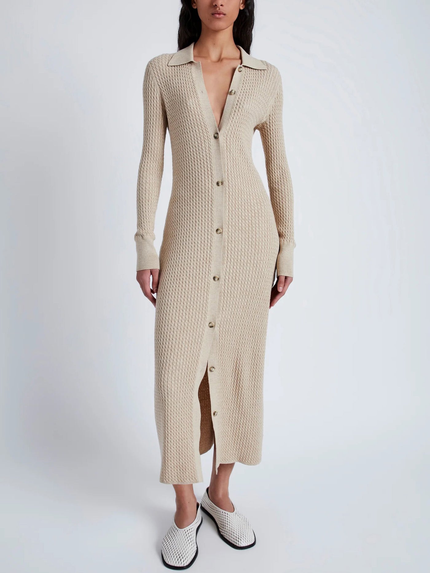 Phillips Knit Dress in Micro Cable