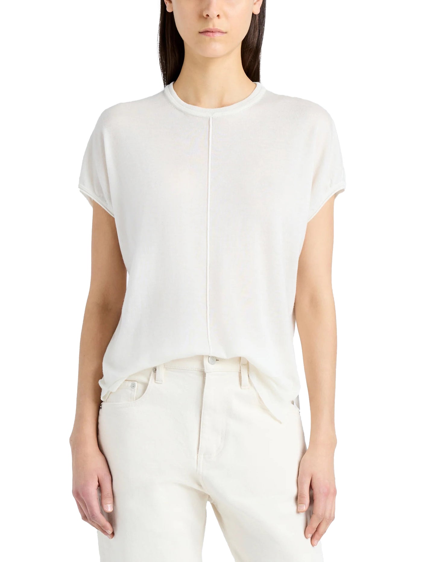 Ares Shirt in Lightweight Cashmere in Ivory