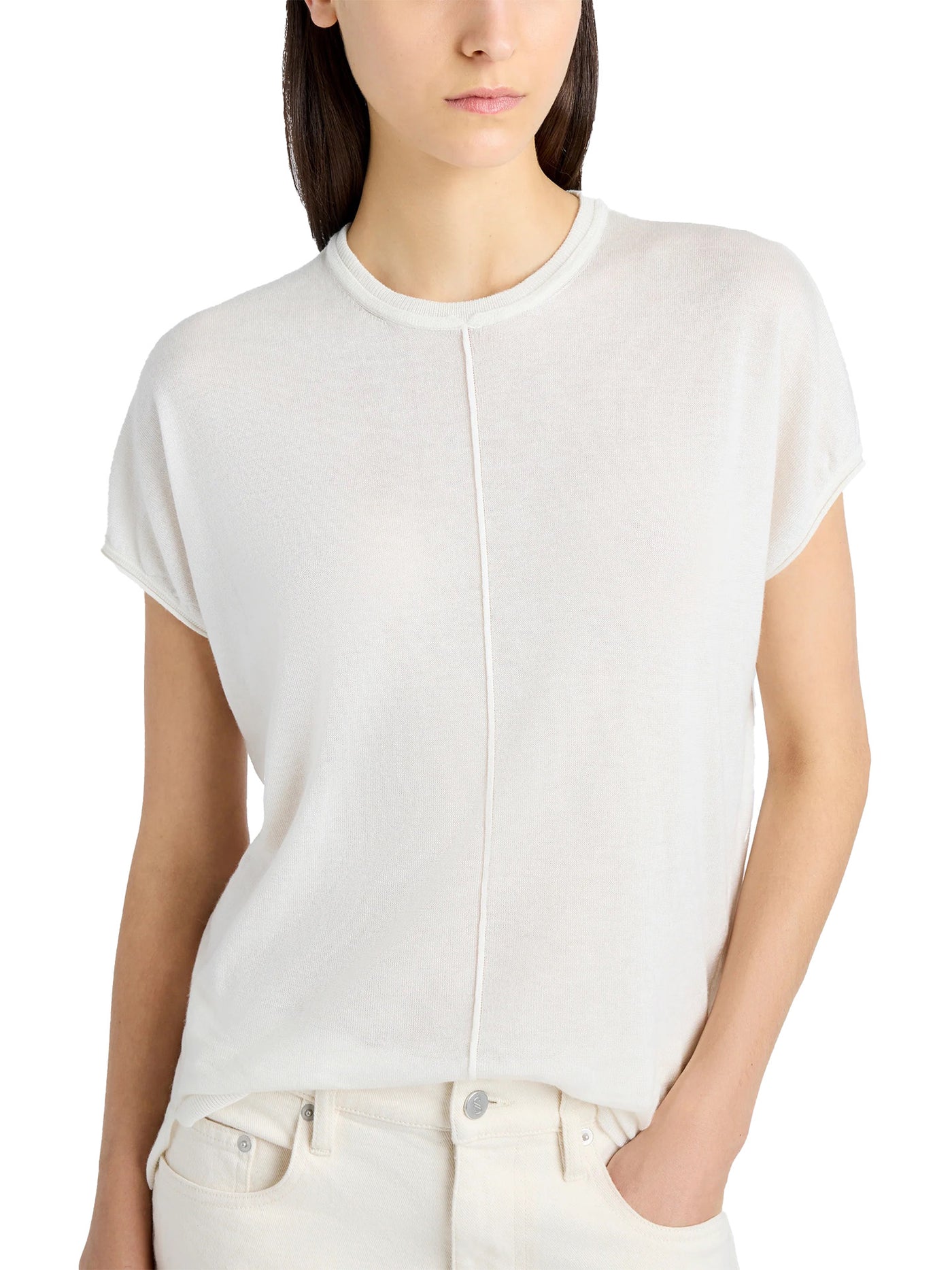 Ares Shirt in Lightweight Cashmere in Ivory