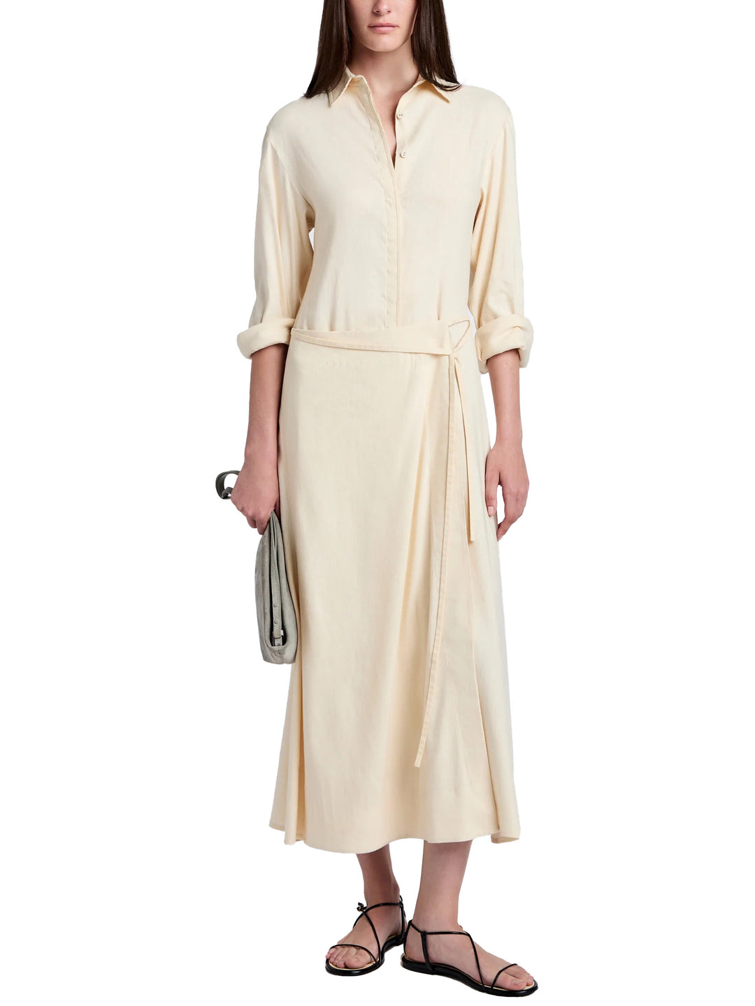 linen wrap shirt dress Women Lightweight Linen T Shirt Dress Wrap V Neck Ruched Side Tie Knot  Casual Solid Color Breathable Summer Outfits