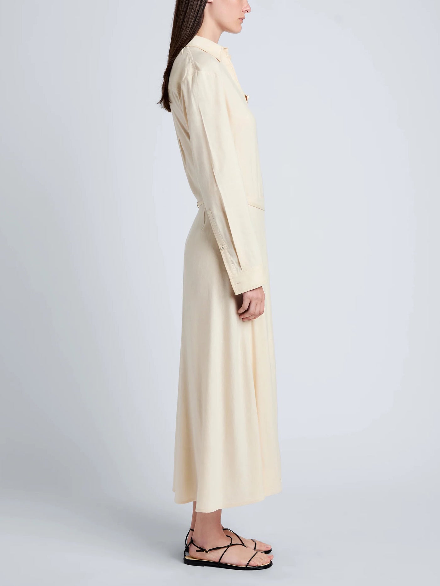 Lato Wrap Dress in Linen Slub