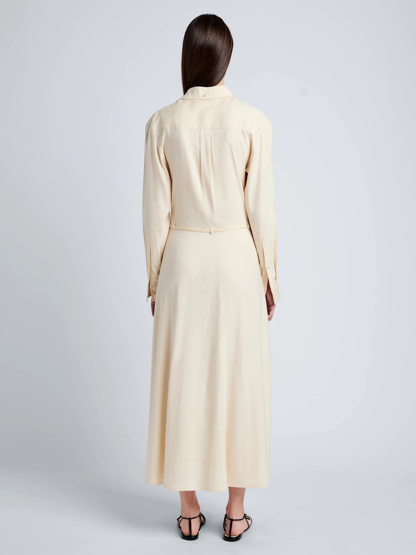 Lato Wrap Dress in Linen Slub