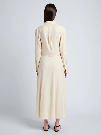 Lato Wrap Dress in Linen Slub