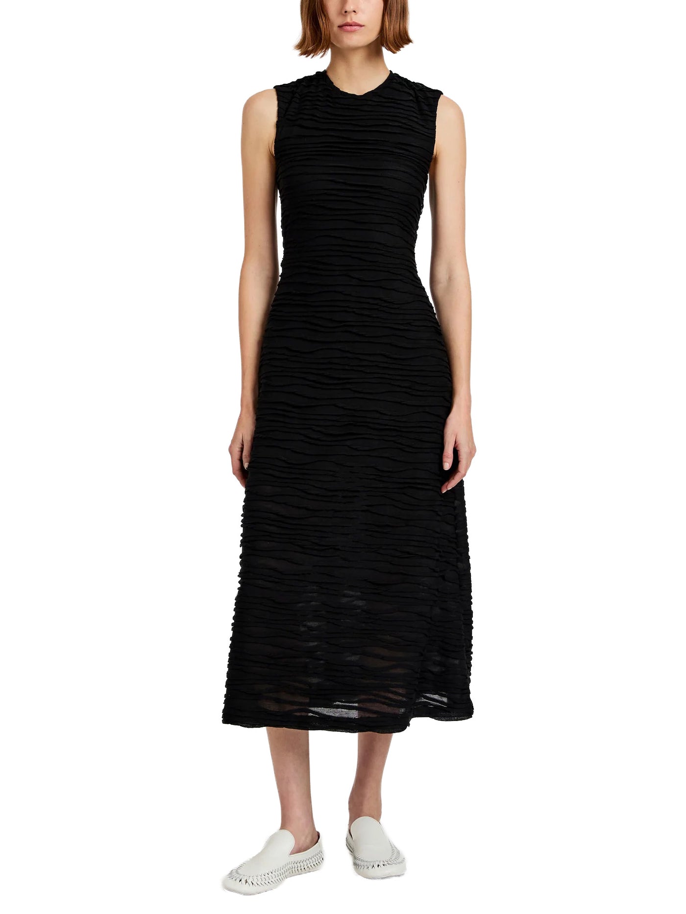 Laura Dress in Textured Cotton