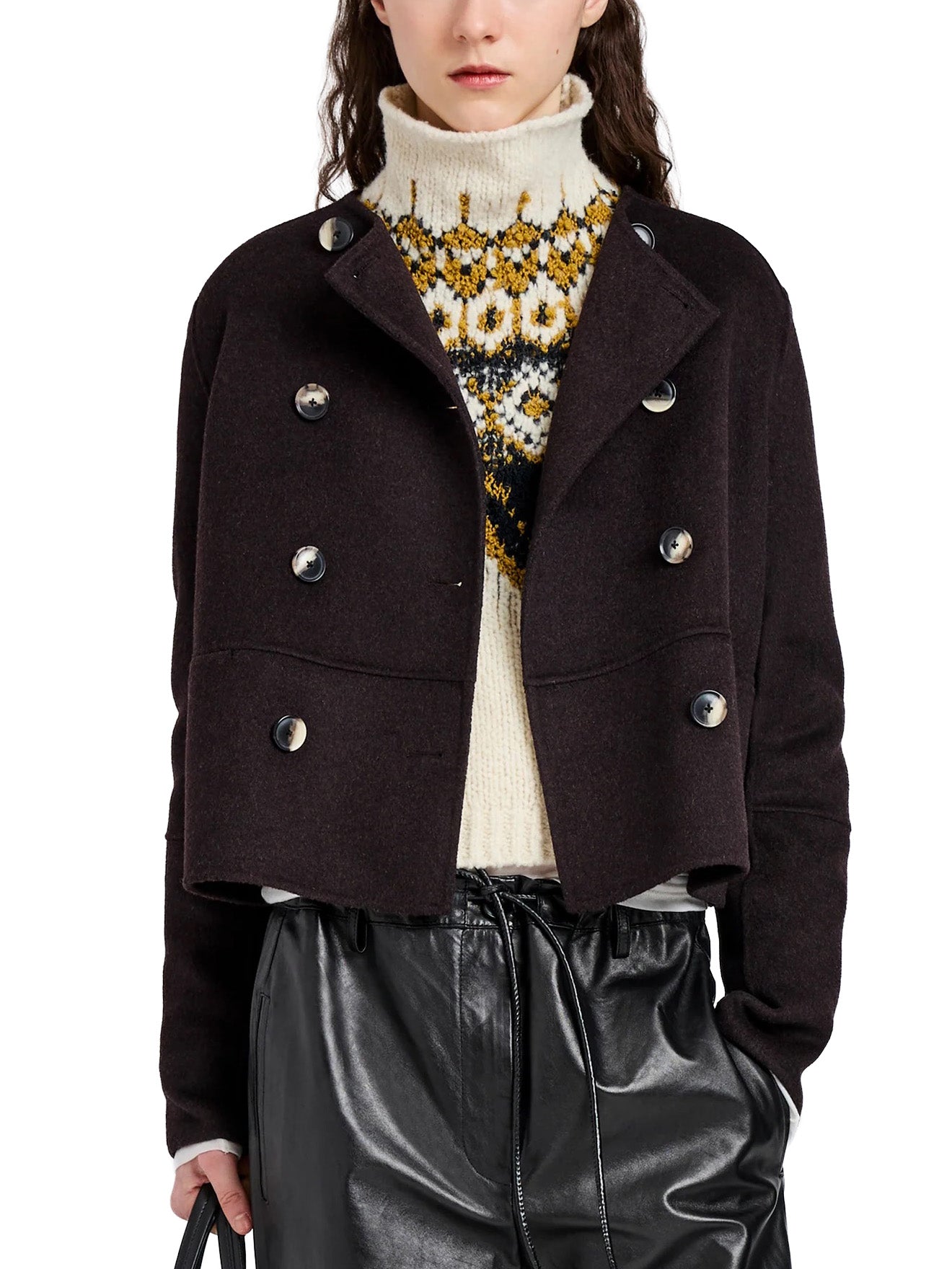 Courtney Jacket in Double Face Wool Hickory