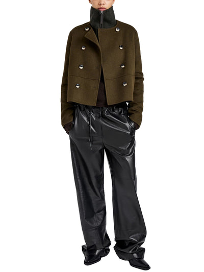 Courtney Jacket in Double Face Wool Fatigue
