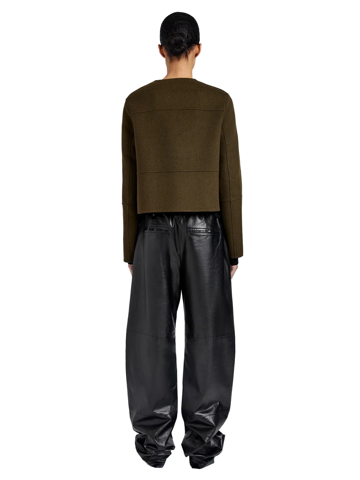 Courtney Jacket in Double Face Wool Fatigue
