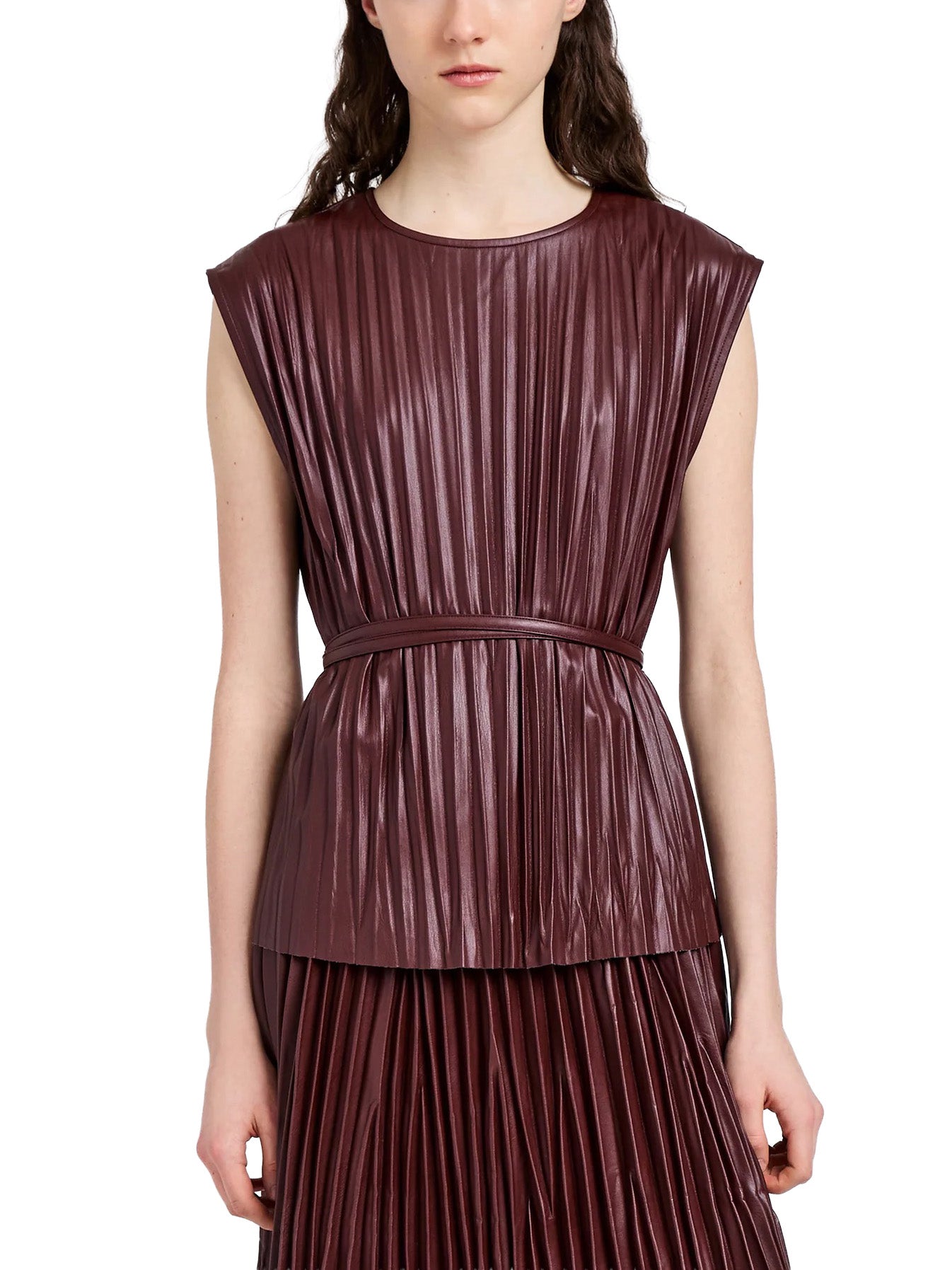 Lyra Top in Faux Leather